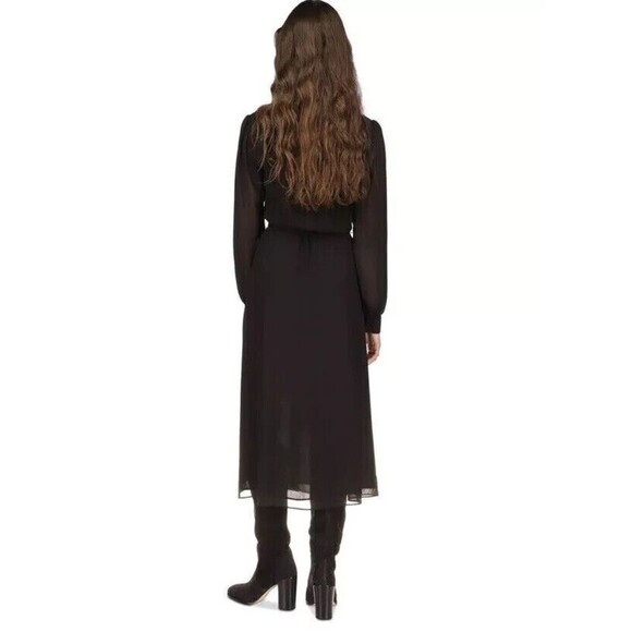 Michael Kors dress Women's Kate Belted Button-Down Midi Dress black $185 size XL - Picture 4 of 14